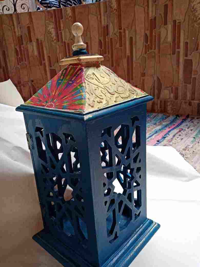 Ramadan lantern wood decoupage