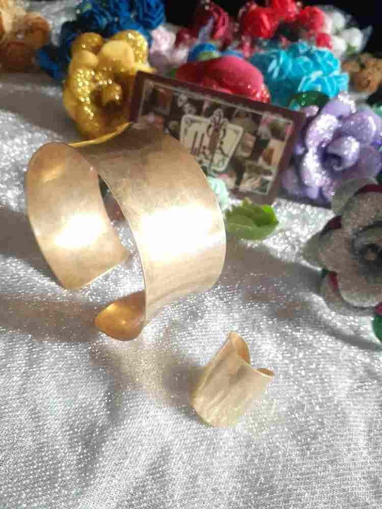 Plain copper ring and bracelet set