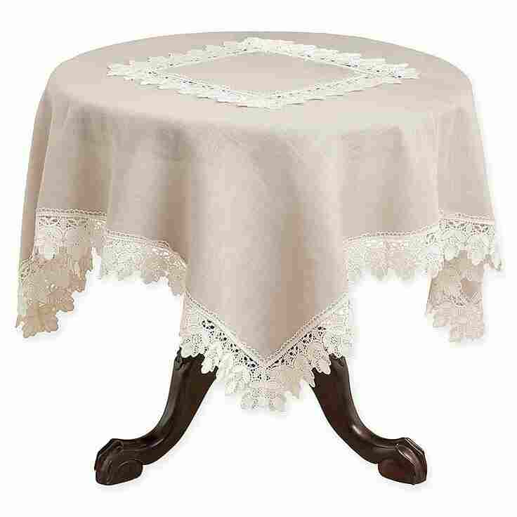 Square Linen Dining Table Cloth