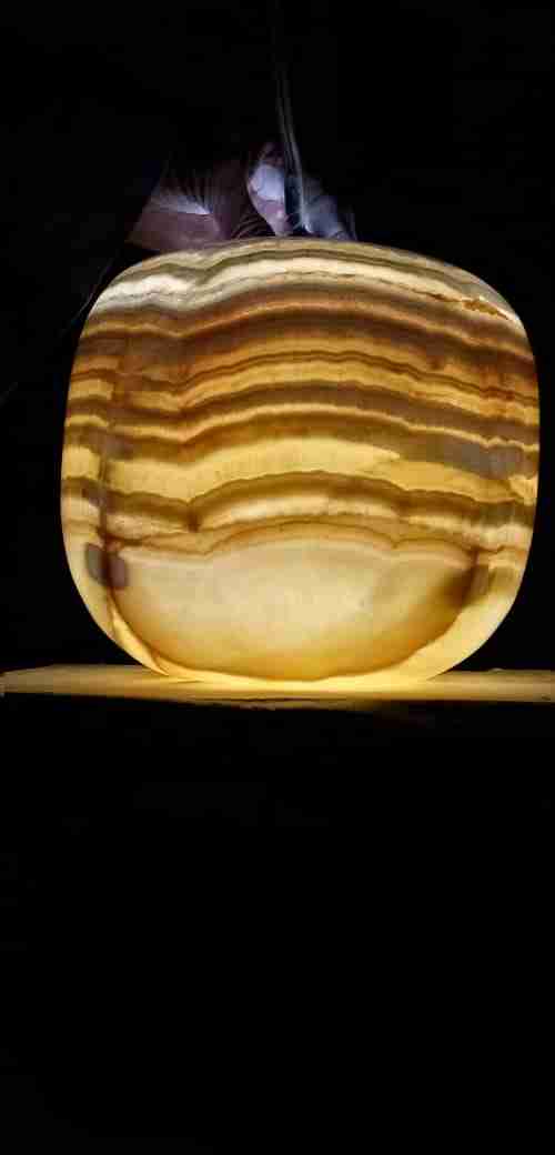 A luminous ball of alabaster