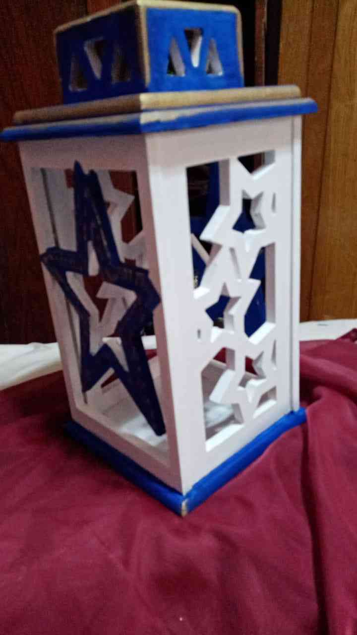 Ramadan lantern wood decoupage