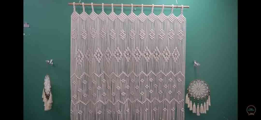 Handmade macrame curtain