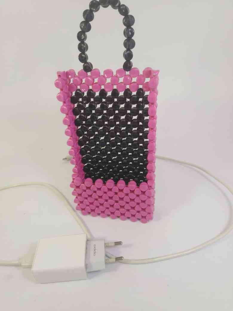 Beaded iPhone holder for charger