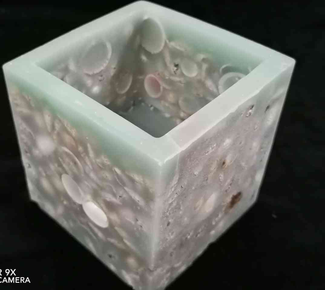 Candle square seashell