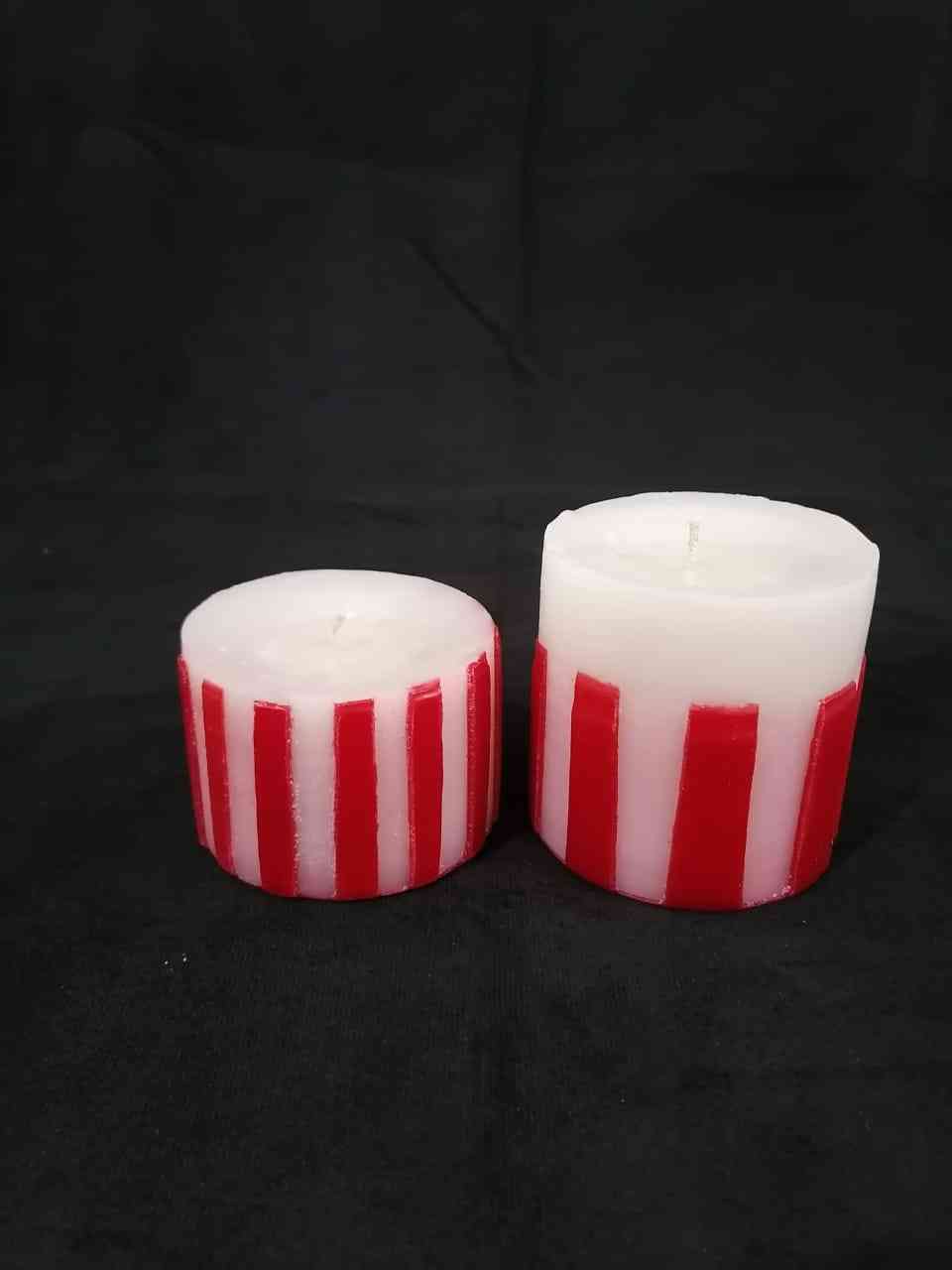 Hand carving circular Candle set