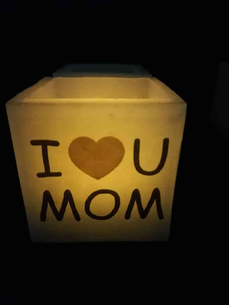 Square candle for Mother's Day