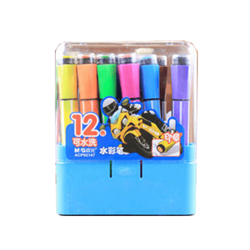 Rotuladores de 12 colores M&G con sellos