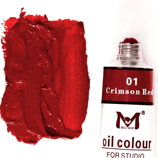 Tubo de color al óleo Rojo carmesí No 01