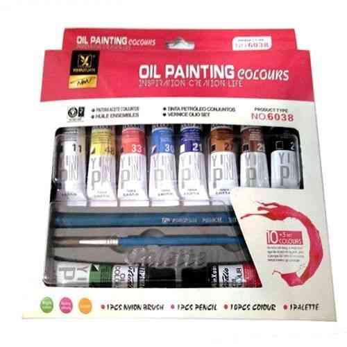 Colores de pintura al óleo - 10 colores