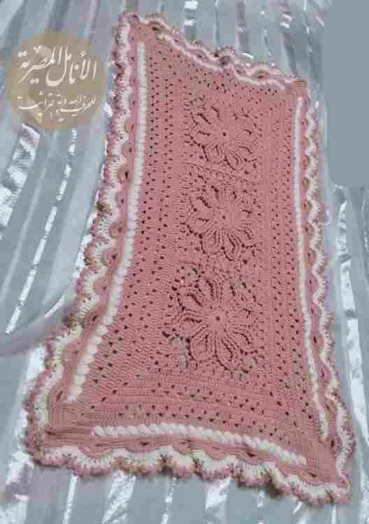 Crochet rectangular tablecloth with modular Turkish Alisa thread