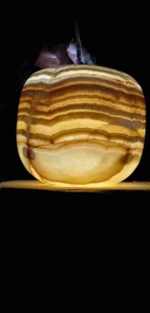 A luminous ball of alabaster