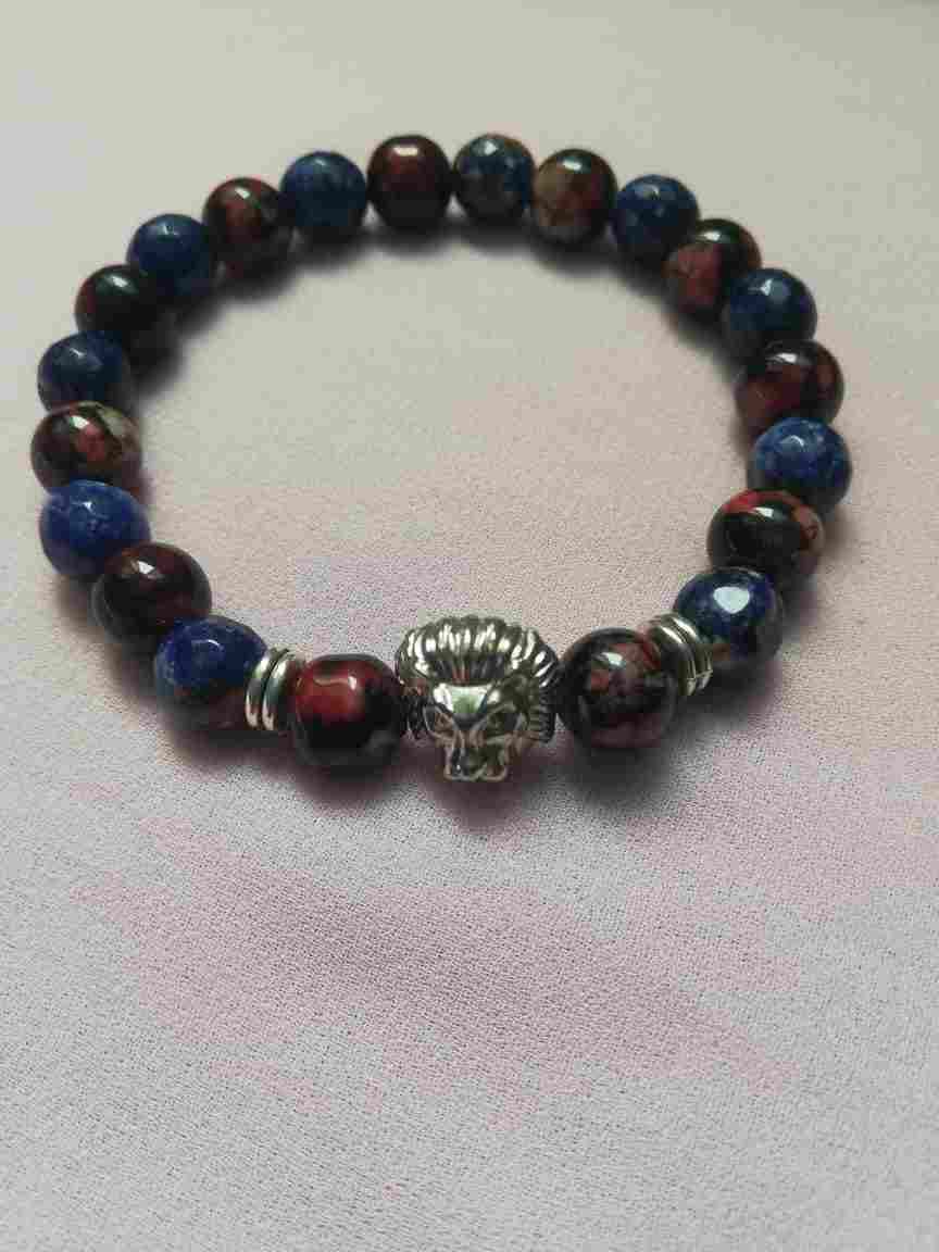 Men's bracelet of agate beads