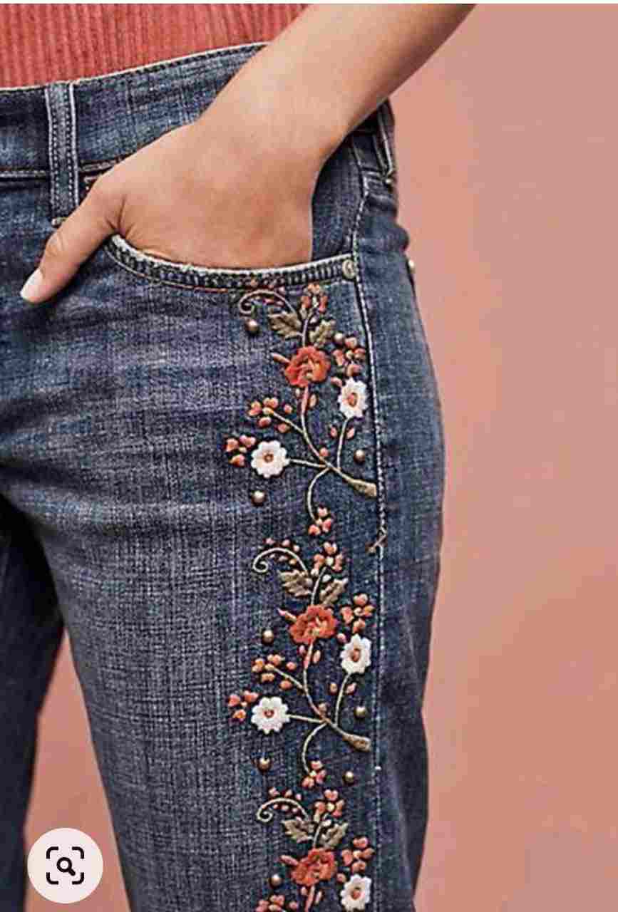 Embroidery on jeans