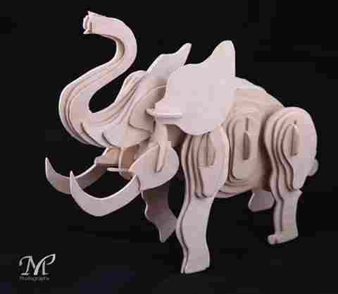 Handmade wooden elephant
