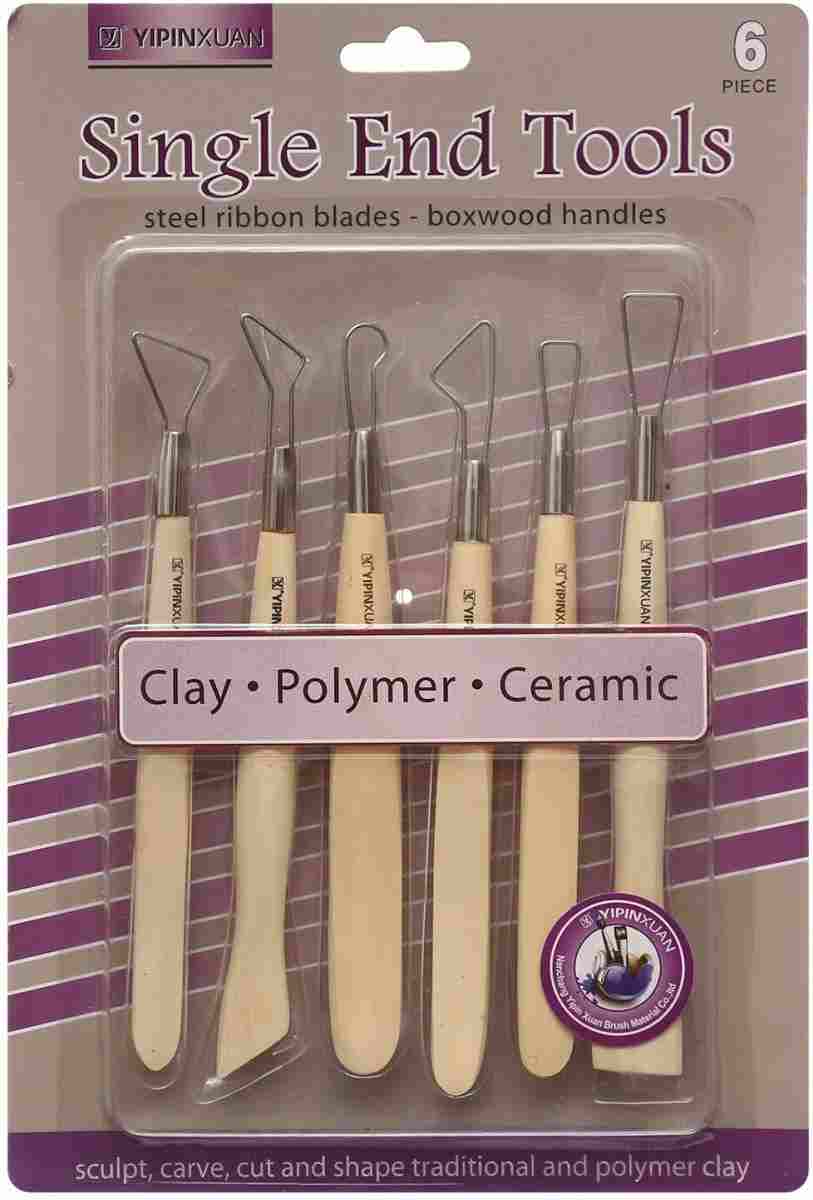 6 piece set contains a variety of thin steel ribbon blades in an assortment of shapes and sizes