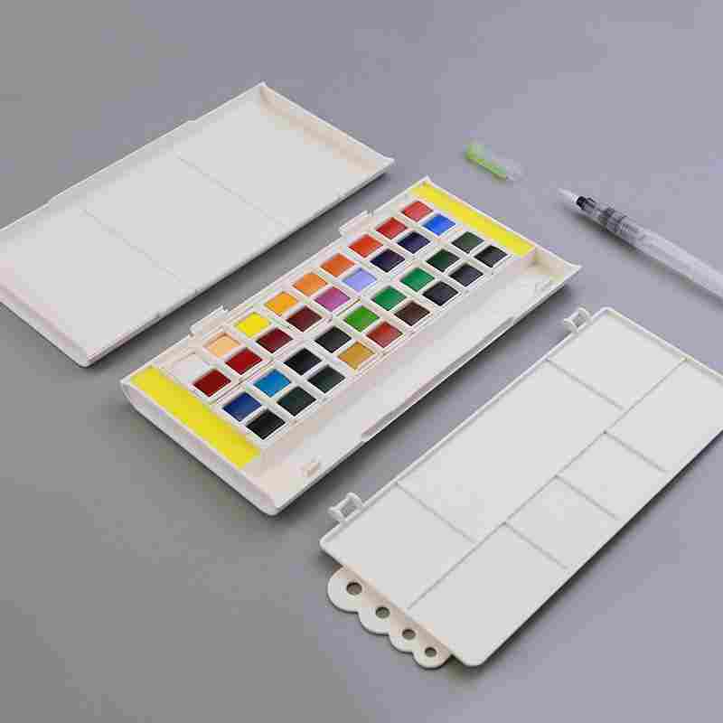 M&G Pack of 36 small color square solid watercolor paint - No:97677