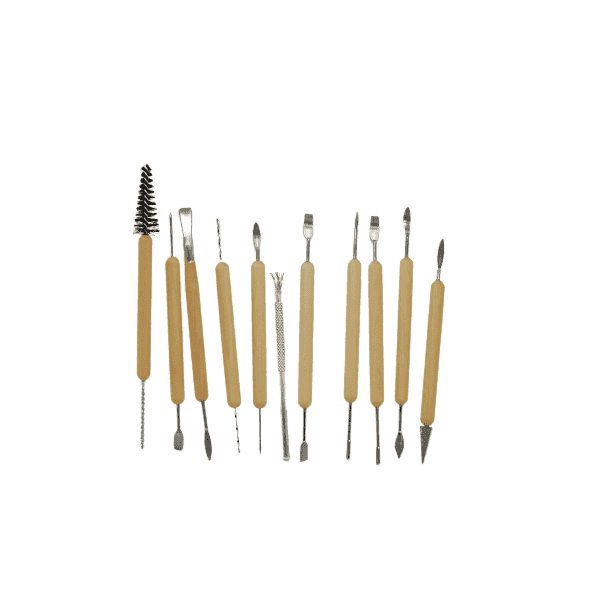Pack of 10 Wooden Carving Tools + 1 Metal Tool