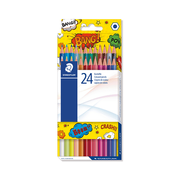 ستيدلر مجموعة من 24 قلم رصاص ملون سداسي